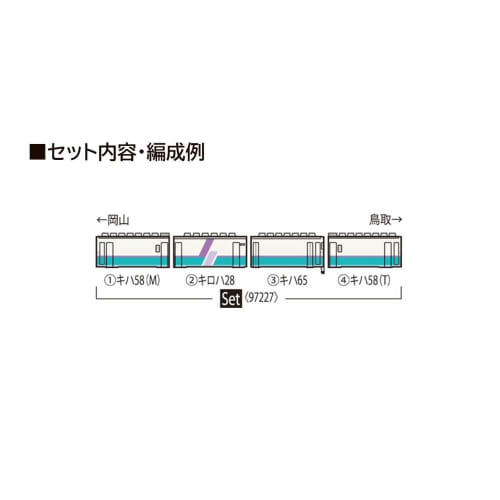 Tomytec TOMIX N Gauge JR Kiha 58 Series Sand Dune Set Diesel Car Model Train 97227