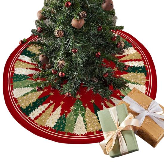 Yousheng Christmas Tree Skirt Soldier Xmas Tree Pattern Decorative Tree Cover Cozy Tree Skirt Christmas Festival Accessory