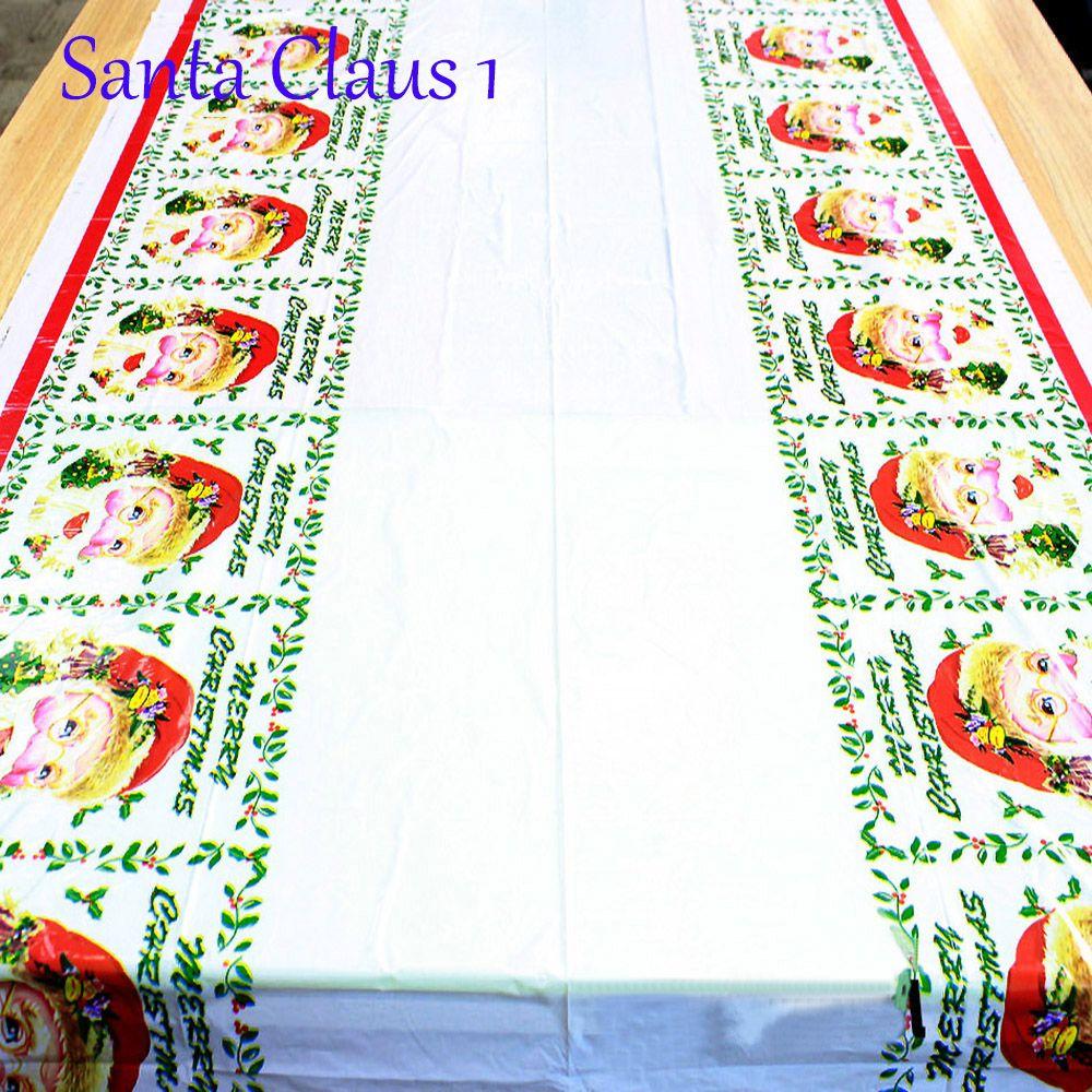 New Snowman Cartoon Table Cover Santa Claus Festival Decor Christmas Tablecloth