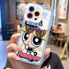 Anime The P-Powerpuff Girls Cover Clear Phone Case For iPhone Apple 17 AIR 16E 16 15 14 12 13 11 Pro Max Plus XR DIY Shell Case