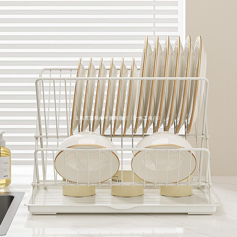 Foldable Kitchen Dish Drying Rack for Plates, Bowls, and Cutlery Storage