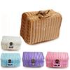 Cesti in PP Rattan Retrò Cesto da Picnic per Conservazione Valigia in Rattan con Manico Scatola Regalo Cesto Intrecciato per Cosmetici Organizzazione Conservazione