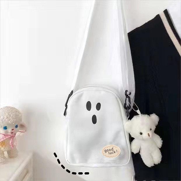 Carto Messenger Bag for Women Youth Sling Shoulder Crossbody Bags Cute Girls Canvas Bag Kawaii Harajuku Casual Female Handbags