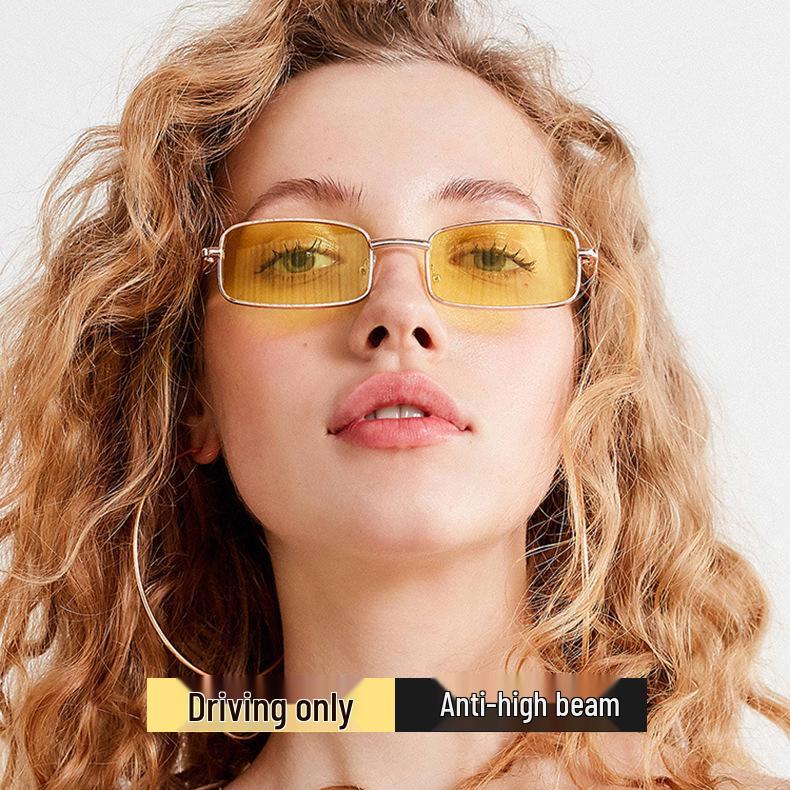 Korean Fashion Retro Square Sunglasses 182 – Versatile Ocean Lens Street Style