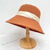 Wenling hat women's summer sunscreen big eaves hat thin knitted hat fashion breathable bucket hat outdoor sun hat tide