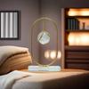 Clear Crystal Ball with Stand, Light Luxury Crystal Sphere for Gift, Gold Art Deco for Photography Ornaments, Bookcase, Wedding, Party