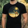 T-Shirt Men Camel In Moonlight Motif Cotton Size XS To 5XL