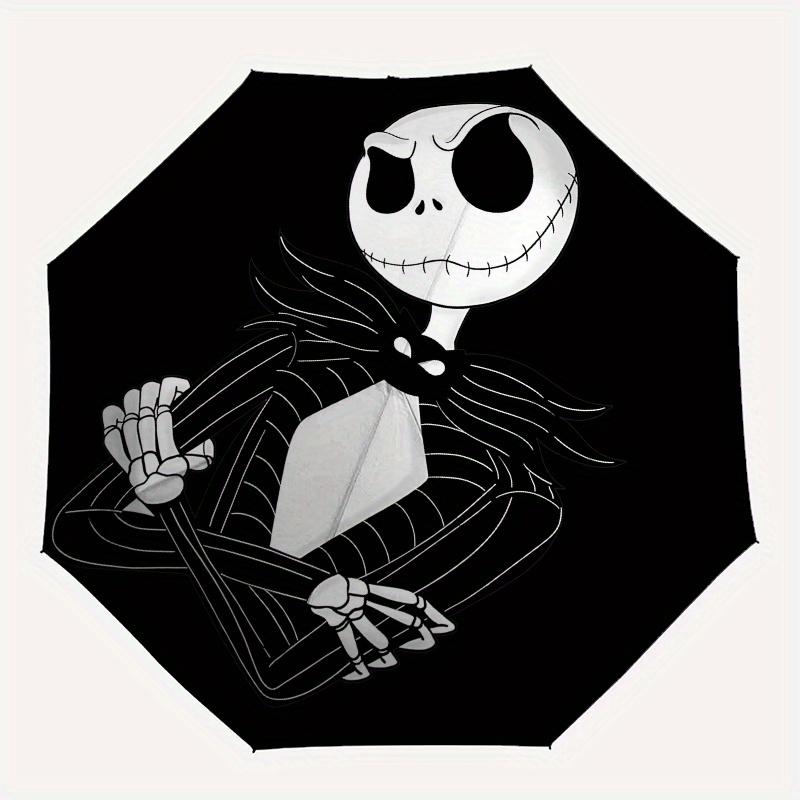 1 Auto Open Skeleton, Jack Themed Colorful 8-rib Portable Umbrella for Men and Women, A Compact Commuting Companion Suitable for Daily Drink