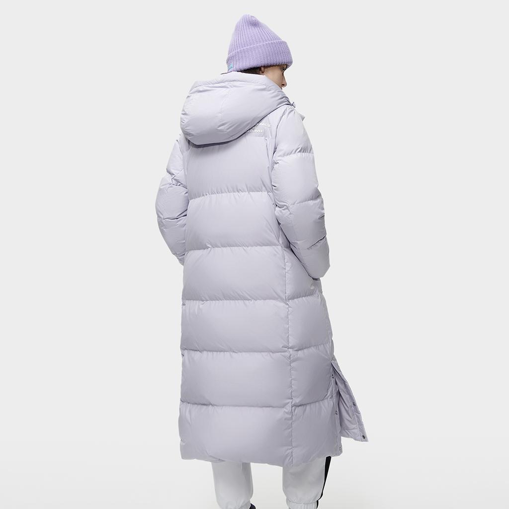 FILA Urban Tech Long Fashion Warm Hooded Coat Women Outerwear Lavender T11W341910F-PU