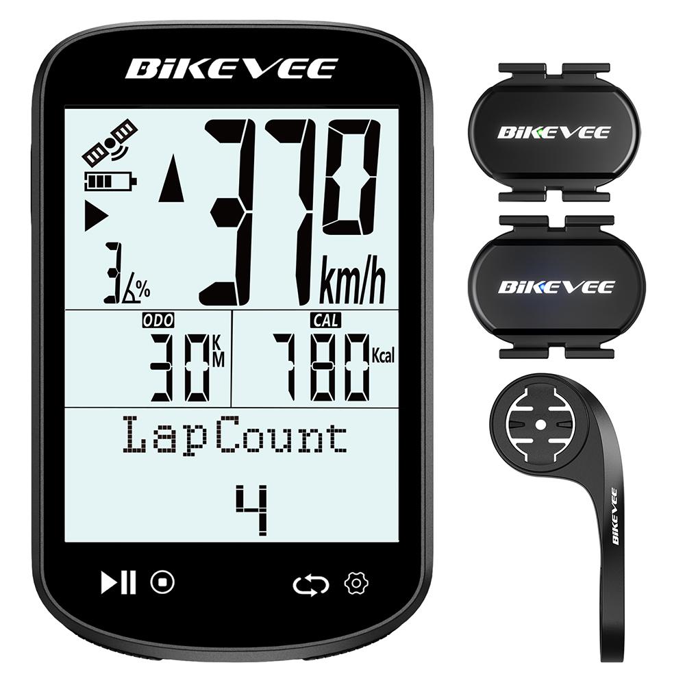 Neuester 2,6" 5,4 Bluetooth ANT+ Kabelloser GPS Fahrradcomputer Smartes Cycling Kilometerzähler Tacho Tracker mit Trittfrequenz-Geschwindigkeitssensor