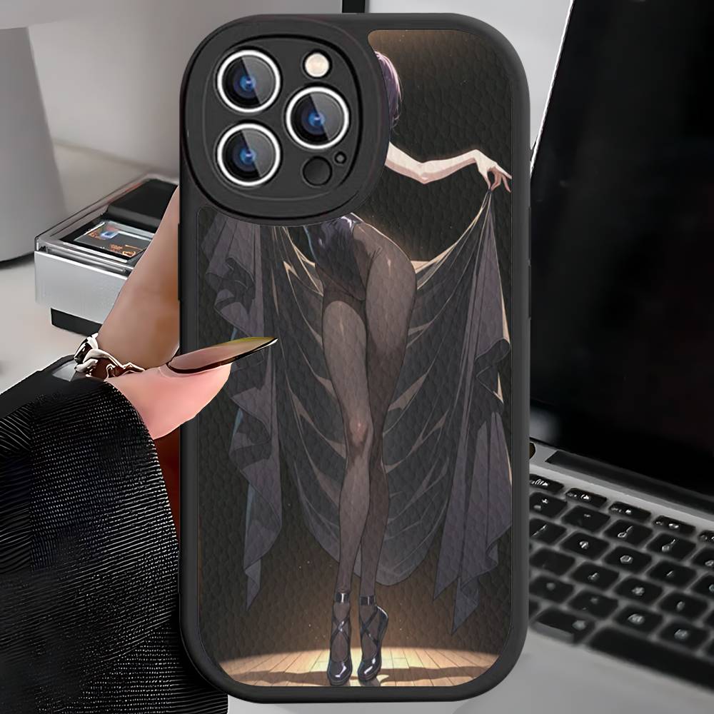 Chainsaw Man The Movie Reze Arc Leather Phone Case For iPhone 16 15 14 17 Pro Max 11 12 Mini Plus Soft Shell