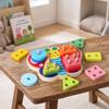 Butterfly Puzzle with Pegs Montessori Geometric Stacker Educational Shape Stacking for