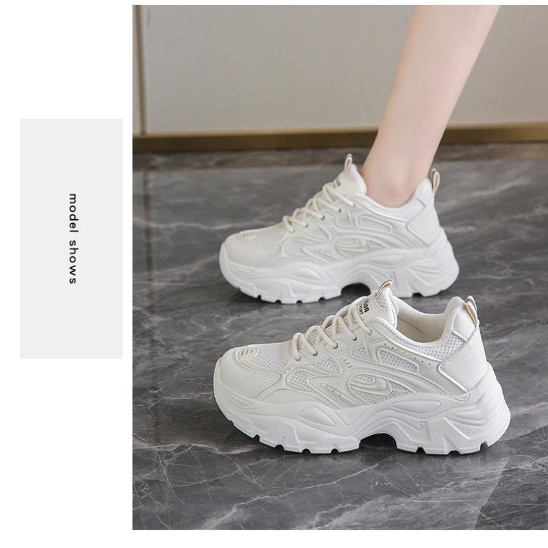 Black Internet Celebrity Thick Soled Fashionable Student Sports Shoes Casual Women's Shoes Spring