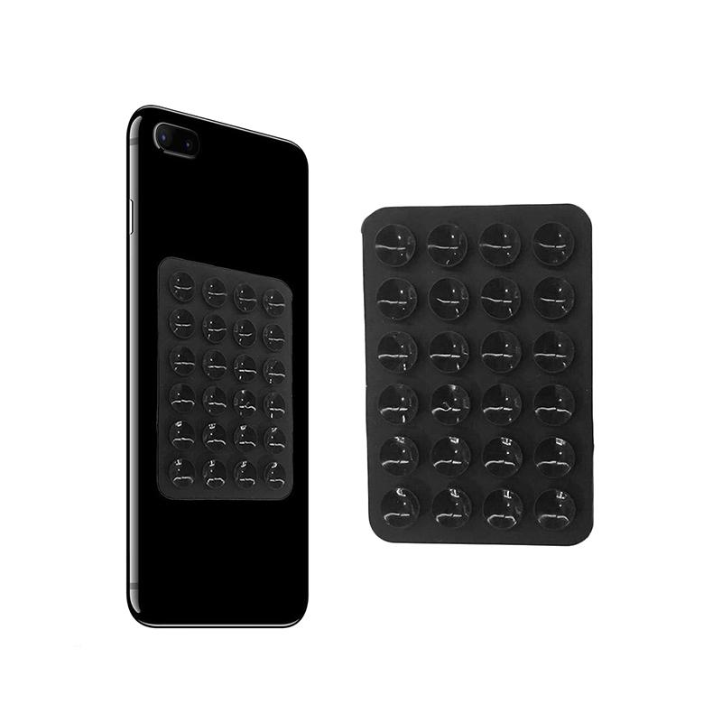 Double Side Silicone Suction Pad For Mobile Phone Fixture Suction Cup Backed Adhesive Silicone Rubber Sucker Pad For Fixed Pad