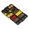 145Pcs Carp Fishing Equipment Kit Including Weights Sinkers Double Sided Fishing Box Kit Hook Swivel Safety Clip Rubber Sleeve