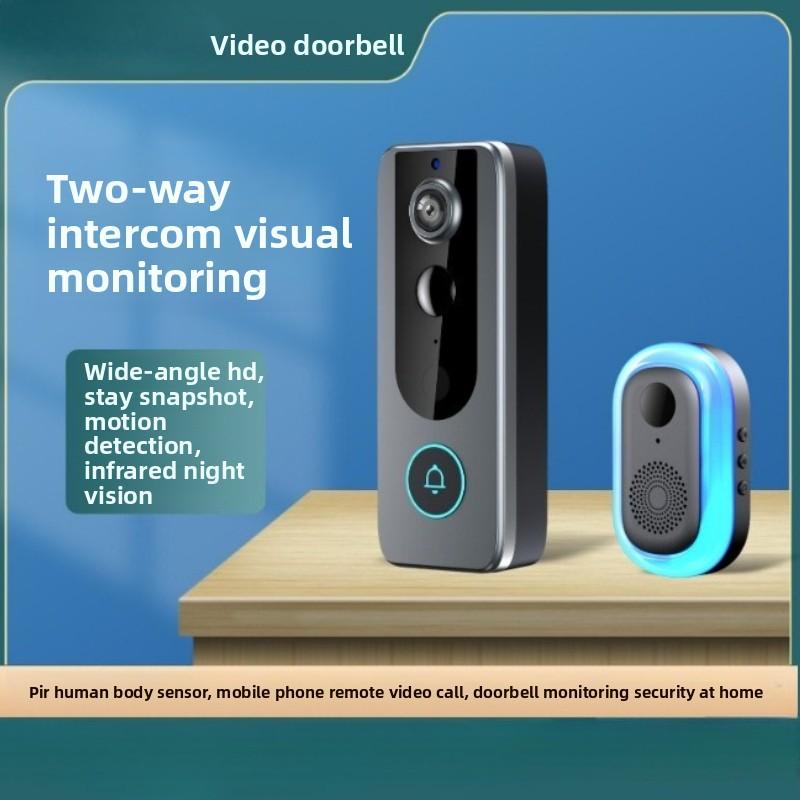Tuya Smart WiFi Video Doorbell, Wireless Two‑Way Intercom HD Night Vision Remote Home Security Monitor