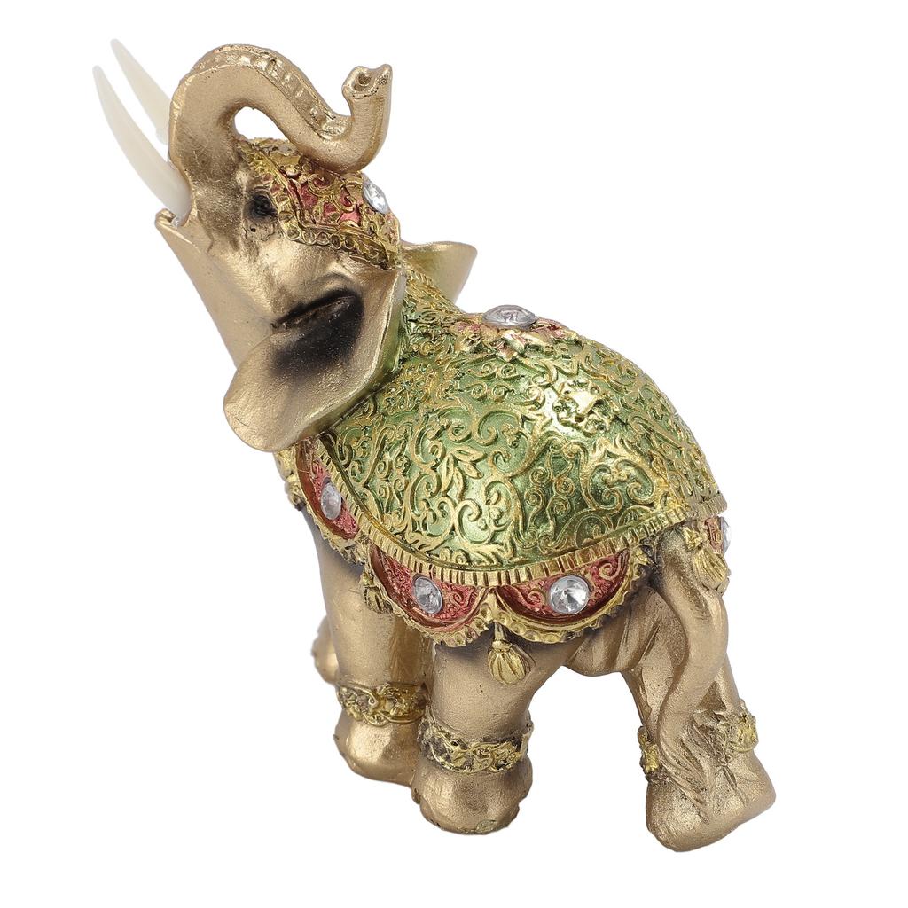 Elephant Statue Wealth Lucky Feng Shui Elephant Figurine Home Decor House Warming Present TV Cabinet Entryway