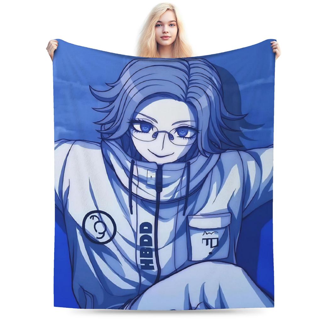 Eito HUNDRED LINE Knitted Blankets Flannel Last Defense Academy Lightweight Throw Blankets for Outdoor Travel Bedspread