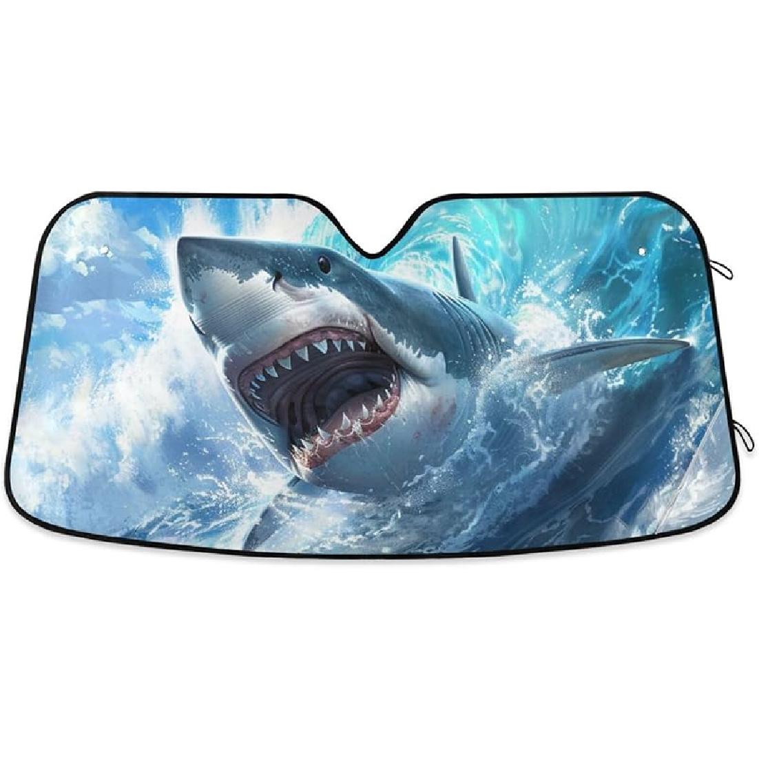 Windshield Sun Shade Shabby Skull Three Monkey Ram Front Window Block UV Shades Visor Reflective Retractable for Car SUV Trucks F005
