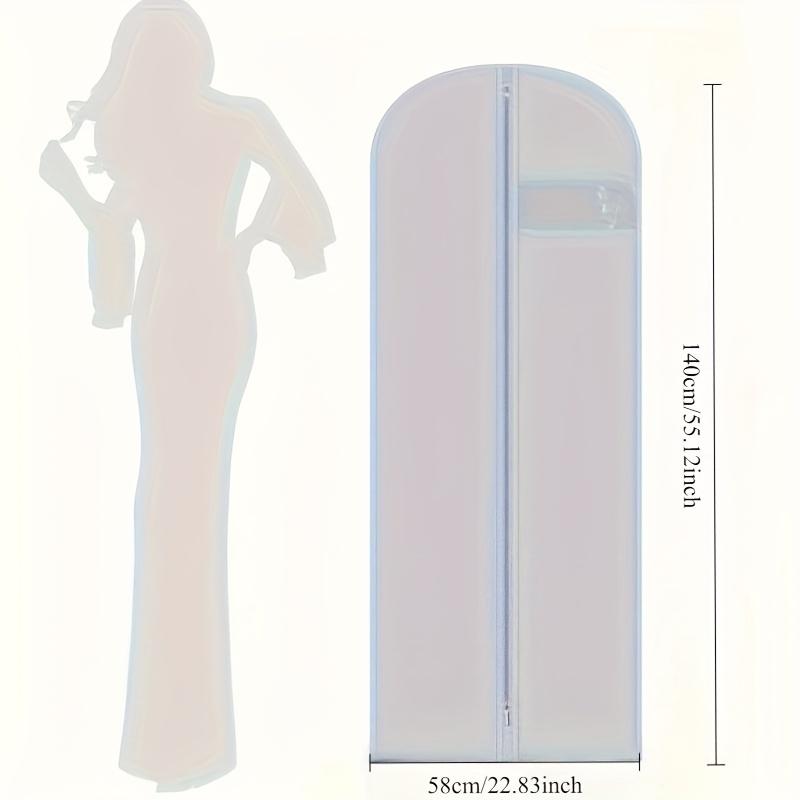 4pcs Extra for long Clothing Bags with Zipper Closure | Heavy-Duty Clear Garment Storage Bags, Dustproof & Moisture-Resistant