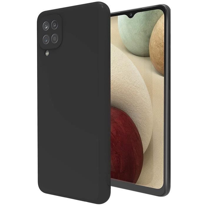 Coque pour Samsung A12 Anti Choc Silicone Noir Souple Haute Qualité Et Résistance