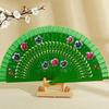 Folding Fan Wood Spanish Fan For Dancing Printing Hand Folding Fan Home Decorations
