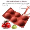 6 Cavity Semicircle Silicone Cake Mold Muffin Chocolate Baking Mold Pan DIY Party Cake Mold