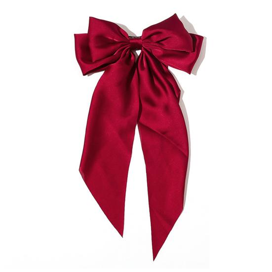 Hairpin Bright Color Large Bow Decor Hair Clip Women Lightweight Hair Accessories Daily Party Wedding Use