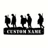 Unique Handmade Custom Soldier Silhouette Metal Wall Art Durable Laser Cut Iron Spray Paint Military Tribute Decor