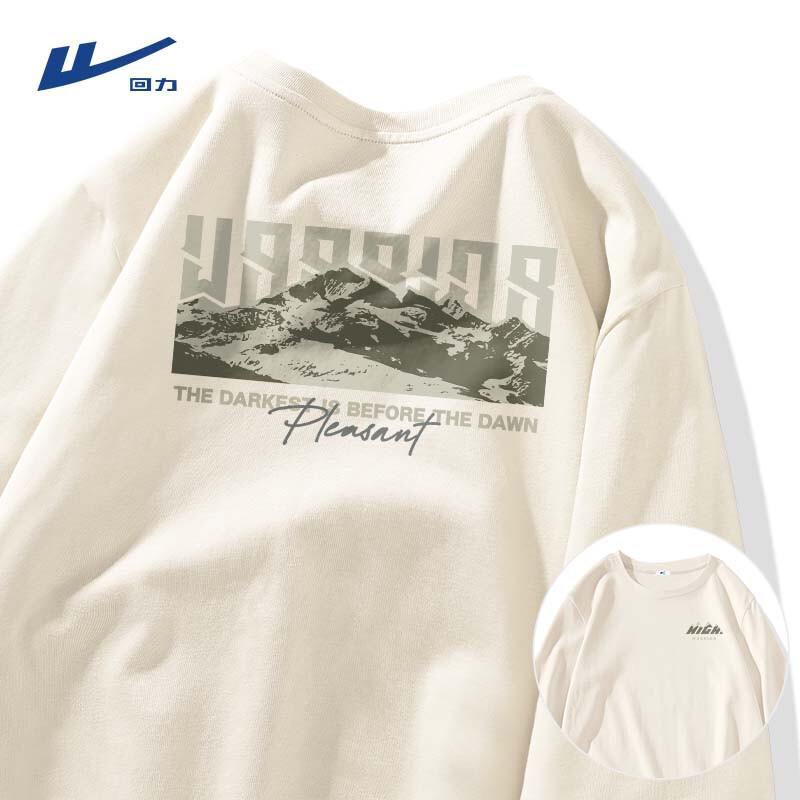 Warrior Men s American Trendy Pure Cotton Long Sleeve T-Shirt 4XL