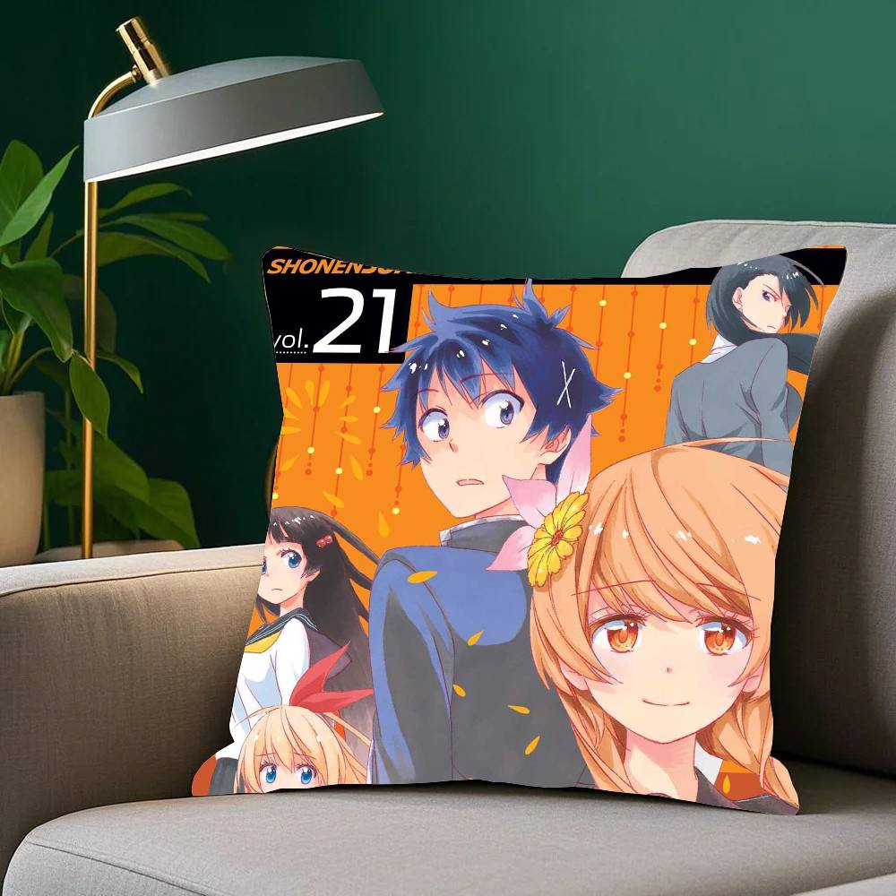Anime N-Nisekoi Kissenbezug Heimdekoration Überwurf für Sofa Bett Auto Zimmer Dekoration Geschenkidee