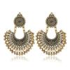 Geometric Dangle Alloy Earrings With Tassels For Women Bohemian Festival Style