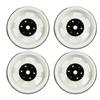 4Pcs Beadlock Wheel Rim Offset ‑8.9mm Metal Deep Dish Hub Wheel Rims for Axial SCX10 90046 1.9 Inch White