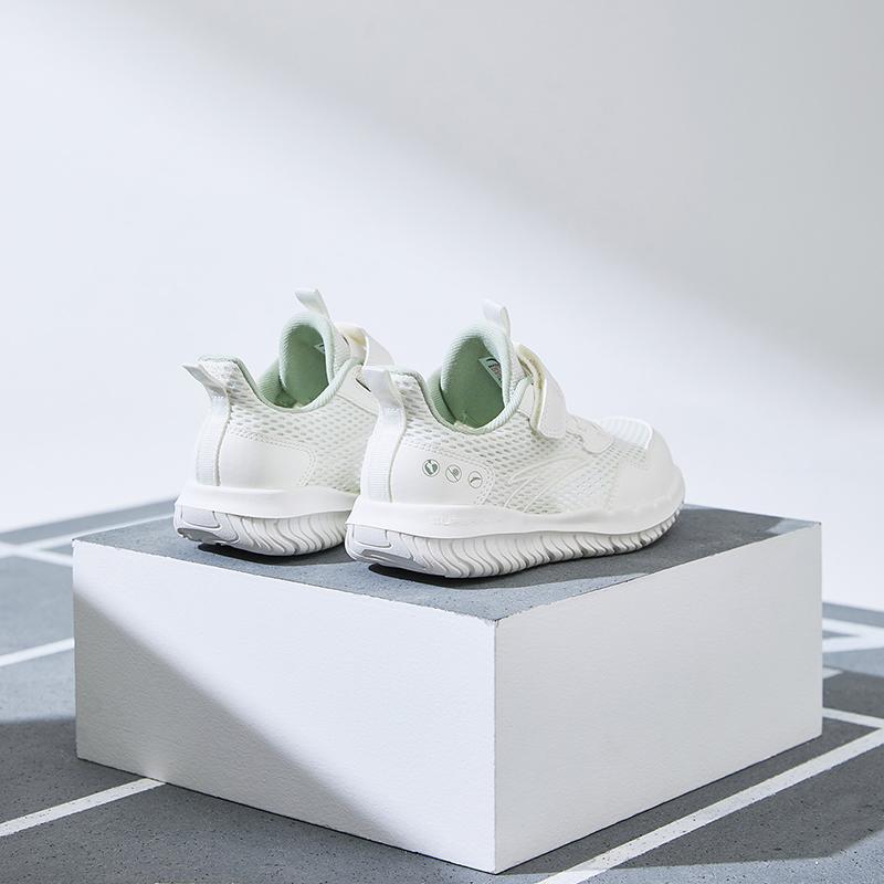 Anta Kids Vitality Simple Versatile Lightweight Shock Absorbing Breathable Low Top Running Shoes Kids sneaker Ivory A22439967-6