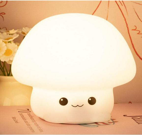 Mushroom Silicone Night Light: Children's Cartoon Atmosphere Sleep Light