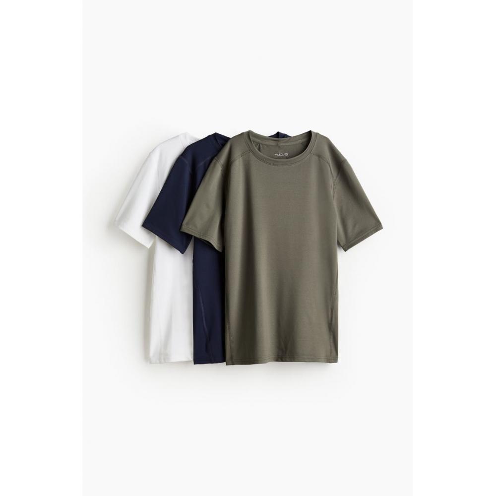 

Комплект из 3 предметов HM DryMove Sport Top Dark Khaki Green Navy Blue