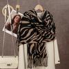 New Winter Plaid Cashmere Scarf Women Luxury Warm Shawls Poncho Tassel Thickened Men Unisex Neck Pashmina Scarf Rainbow Echarpe