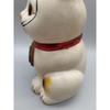 Used Vintage Maneki-neko (beckoning cat) piggy bank, approx. 21.5cm tall, early Showa period, for luck and fortune, money-attracting lucky charm.