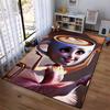 Pink Ballerina with Coffee Cup Head Surreal Art Carpet for Home Decor Suitable for Use As an Anti-slip for Room and Bedroom Sofas