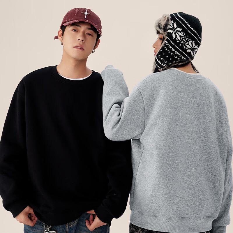 MINISO Fleece-Lined Casual Sportswear Set for Men