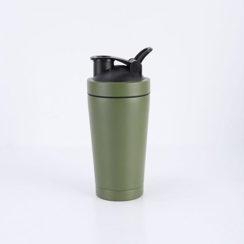 Edelstahl Protein Shaker Flasche 500ml 750ml Vakuumisoliert Fitnessbecher Mit Auslaufsicherem Deckel