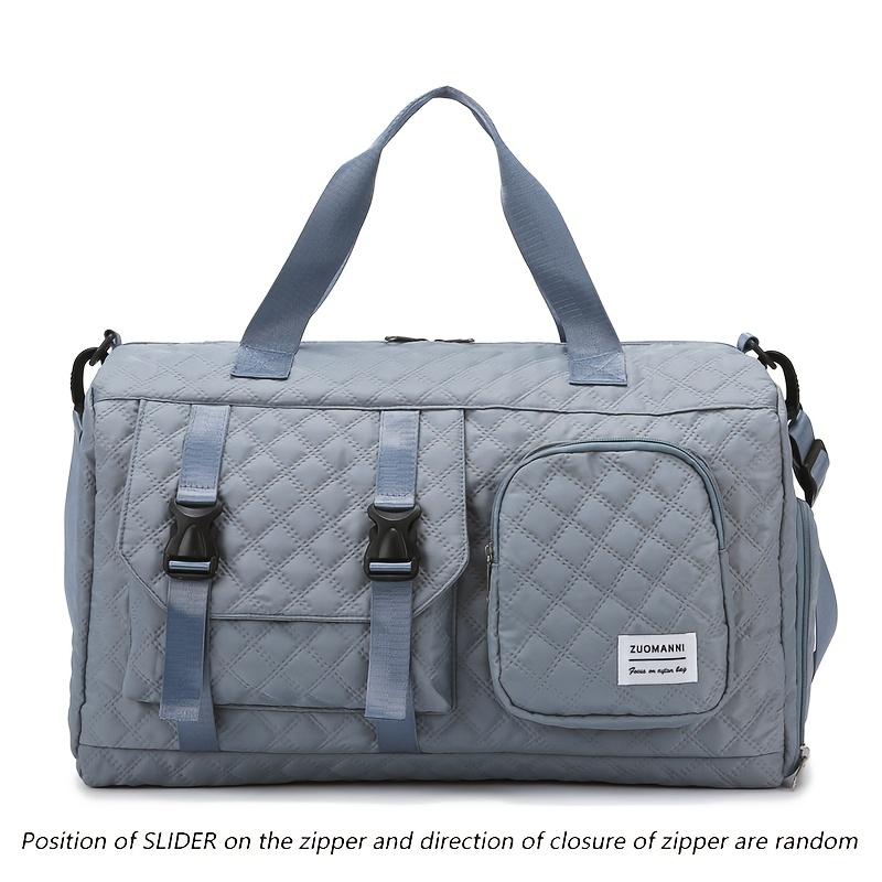 Large Capacity Argyle Travel Duffle Bag, Sports Gym Bag - Spacious & Highly Portable with Shoe Compartment for Overnight Trips