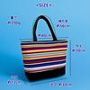 APOSITV Women's Boater Tote Bag, Striped, Combination Colors, Large Capacity, A4 Size, Shoulder Bag