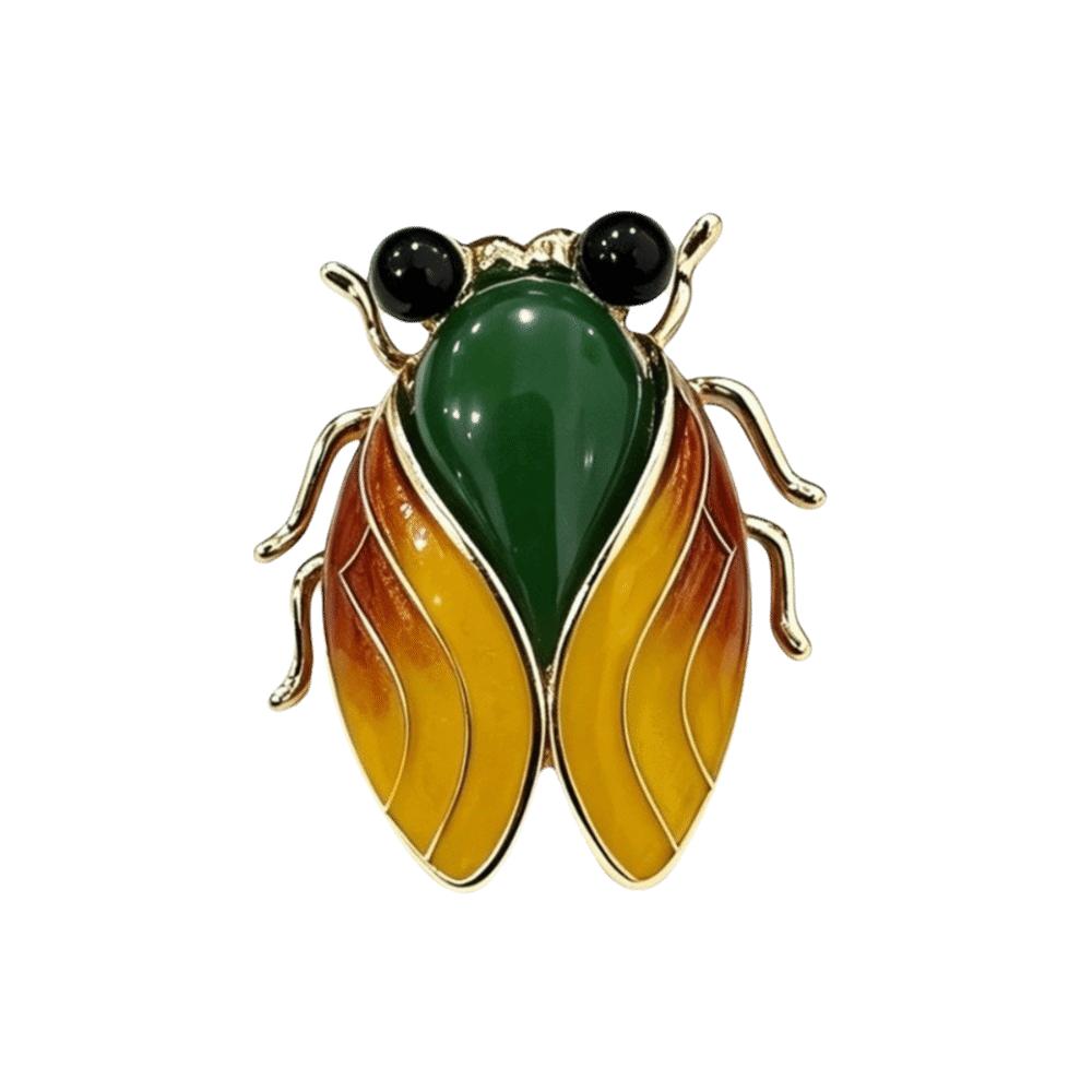 Chinese Style Insect Lapel Pin Zinc Zinc Alloy Enamel Brooch New Cicada Brooch Suit жёлтый