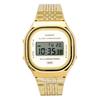 Casio Cyfrowy Złoty Stal Nierdzewna Kwarcowy A140WEG-9A Zegarek Unisex