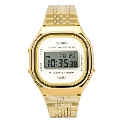 Digitale Goldton Edelstahl Quarz A140WEG-9A Unisex Uhr