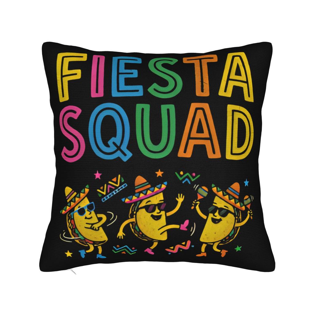 Let'S Fiesta Party Printed Pillow Case Mexican Amigo Cinco De Mayo Sombrero Morden Pillow Cover Soft Pillowcases