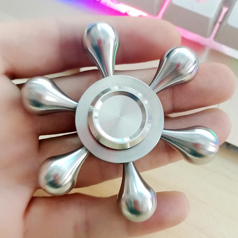 Nine-Tooth Pure Copper Metal Alloy Gear-Linked Fidget Spinner Ferris Wheel with 34-Gear Rubik's Cube Design