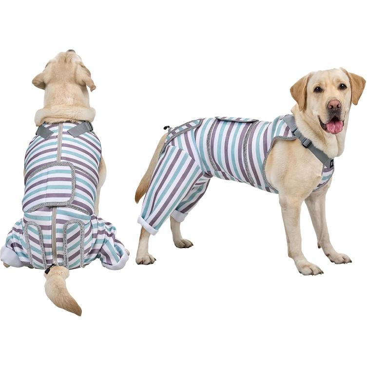 Dog Recovery Suit for Rear Leg, Adjustable Surgery Suit to Stop Licking Wounds for Large Medium Male Female Dogs, Pet Onesie for Neuter Spay