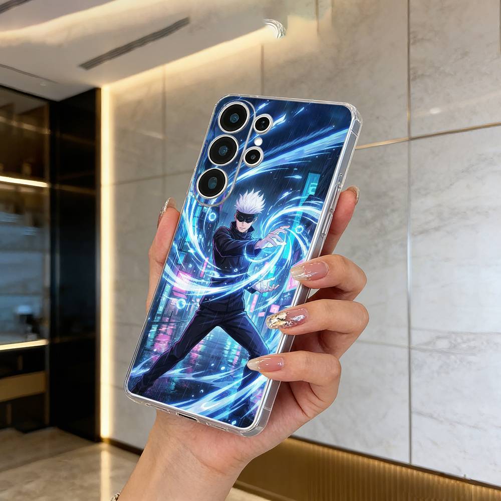 Popular Anime Characters S-satoru- Gojo Clear Phone Case for Samsung S25, S24, S21, S22, S23, S30, Ultra, S20, Plus, FE, Lite